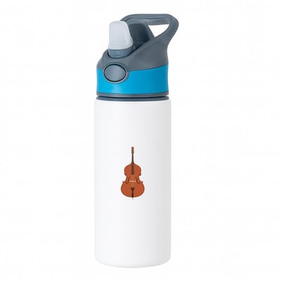 Hacebo® - Violen waterfles met rietje blauw - Viool - Violisten - Muzikant - snaarinstrument - cello - water fles - 650ML