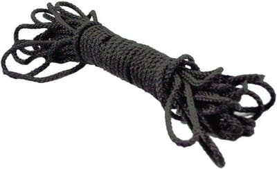 Ankertouw Boot - Aanleglijnen Touw - Varen en Kamperen - Dubbel Gevlochten Nylon - 9 Meter Lengte - Zwart