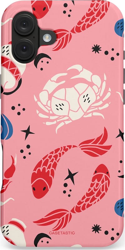 Casetastic hoesje geschikt voor Apple iPhone 16 Plus - MagSafe - Dubbellaagse bescherming - Zodiac in kleur - Fashion Case - Lichtroze Koraal Perzik