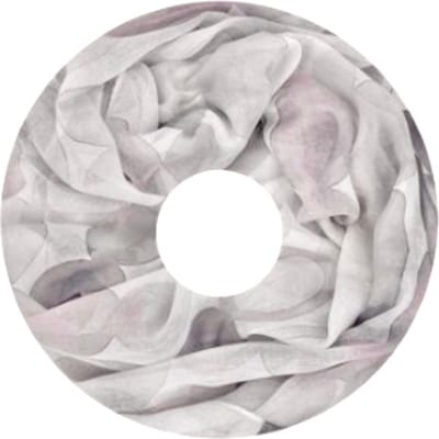 Dunne Colsjaal - Print - Grijs/Ecru - 80 x 50 cm (20303#)