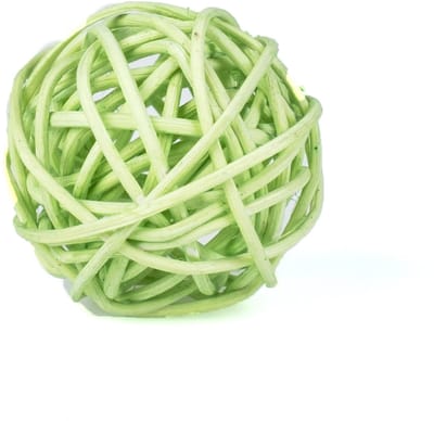HOBI - 6 anijsgroene rotan ballen 3,5 cm tafeldecoratie