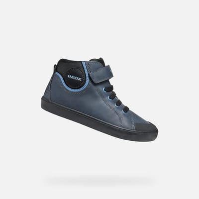 GEOX GISLI JONGENS Sneakers - MARINEBLAUW/LICHTBLAUW - Maat 36