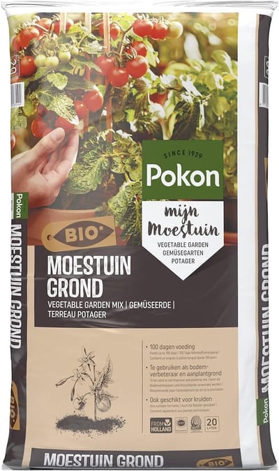 Biologische Moestuingrond - Turfvrije Potgrond - Groenten en Kruiden - 100% Natuurlijk - 20 Liter