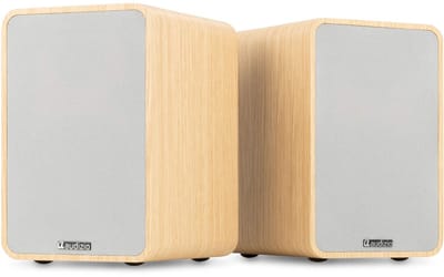 HiFi speakerset - Audizio KS10 - Actieve speaker set - HDMI ARC - Bluetooth - 120W - Lichte houtlook
