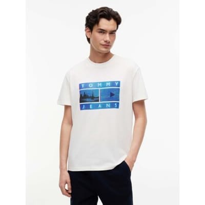 T-Shirt Tommy Jeans Tjm Reg Photo Flag S - Fashion Wear - Volwassen