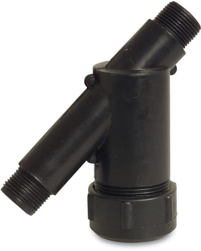 Inline filter pp buitendraad zwart 3/4 inch 1 stuk Deltafix