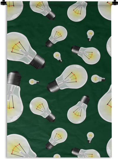 Wandkleed - Wanddoek - Lampen - Patronen - Licht - 60x90 cm - Wandtapijt