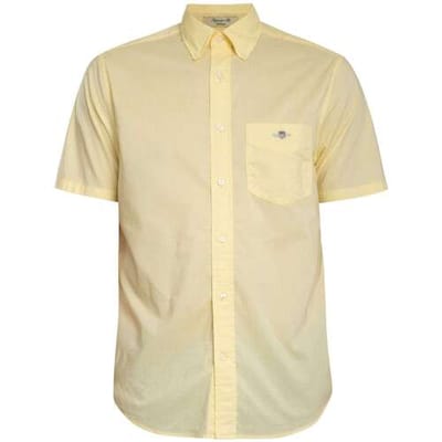 Overhemd Korte Mouw Gant Regular Classic Poplin overhemd met korte mouwen