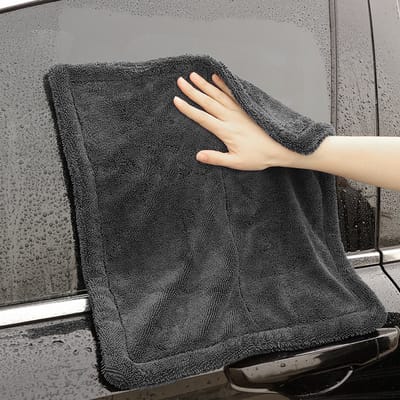 TLVX Super Auto Droogdoek 40x60cm – Microvezel doek 1000GSM – Super Zacht – Zeer Absorberend – Droogt uw auto gemakkelijk en snel na het auto wassen – Streeploos resultaat – Voorkom Kalk druppels – Wasbaar