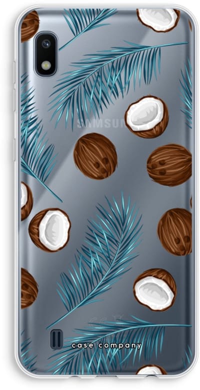 Case Company® - Hoesje geschikt voor Samsung Galaxy A10 hoesje - Kokosnoot - Soft Cover Telefoonhoesje - Bescherming aan alle Kanten en Schermrand