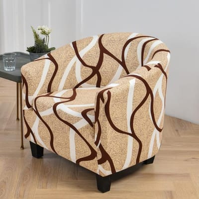 Clubstoelhoes Skins Protector Enkele stoel 1-zits stoelhoes Armstoelhoezen voor eetkamer Bloemenprint 1 piece