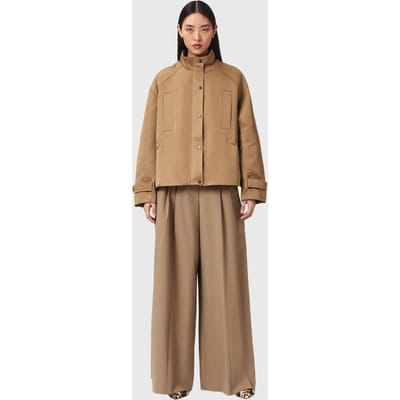 AllSaints Luellah Jacket Greige Brown Taglia: XS | Bomber Outlet | Donna | Marrone