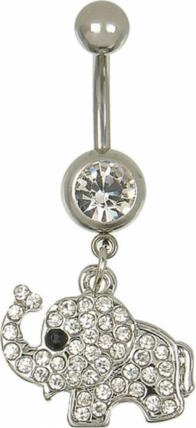 Fako Bijoux® - Navelpiercing - Olifantje - Kristal