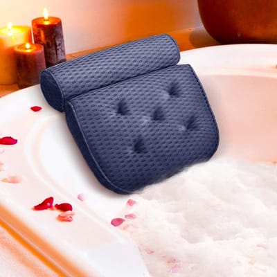 Badkussen Home Spa Badkussen met zuignappen Extra zacht Voor Nek en Rug Kussen voor in Bad Antislip