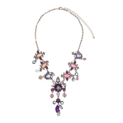 Behave - Ketting met kleurrijke steentjes - Nikkelvrij - 40 cm + 7,5 cm verlengketting