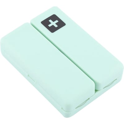 Draagbare Medicijnkoffer Opvouwbare Magnetische Pillendoos Organizer met 7 Vakken(Groen)