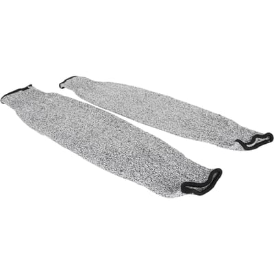 1 paire de manchons anti-coupures de 45 cm, niveau de résistance aux coupures 5, manchons de protection pour le jardinage white