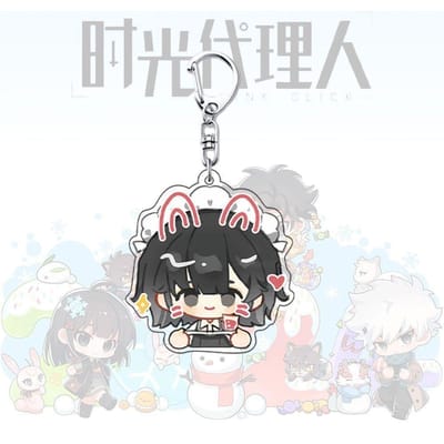 Lien créatif Clic Charles Lucas Jo Yoyo Mignon Motif dessin animé anime Porte-clés acrylique Mode Portable Pendentif décoratif white