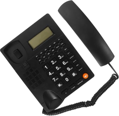 Vaste Telefoon - Huistelefoon Senioren - Eenvoudig Bellen - Grote Knoppen - 20.8 cm - Zwart