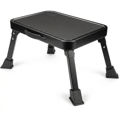 Lomera Opstapkruk - Opstapje Inklapbaar en Opvouwbaar - Opstapkrukje - Krukje met Anti-Slip - Keukentrapje - Caravantrapje - Trapje voor Camping - Opstaphulp voor Keuken en Badkamer - Huishoudtrapje - Instaptrapje - Vouwkruk voor Volwassenen