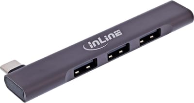 InLine USB hub (USB-C) | 4x USB-A | USB2.0/3.0 | compact