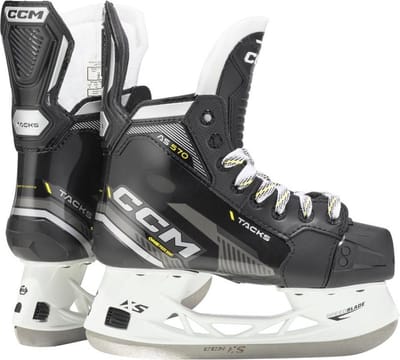 CCM - Tacks AS 570 - IJshockeyschaatsen - Schaatsen Kinderen - Zwart - Verhoogde Torsiestijfheid & Comfort Padding - Regular Fit - Maat EU 33.5