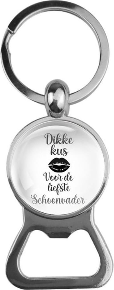 Bieropener Glas - Dikke Kus Voor De Liefste Schoonvader