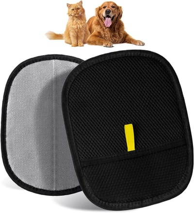 Dubbelzijdige Verwijderaar voor Dierenharen, 2 Stuks, Anti-Statistische Handschoenen voor Honden en Katten, Effectieve Vachtverzorging en Haarverwijdering