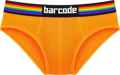 Barcode Berlin Pride Brief Neonorange - MAAT S - Heren Ondergoed - Slip voor Man - Mannen Brief