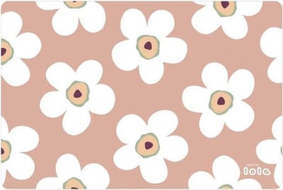 4x Lola Placemat Small Big Flower Rosewood - 30x45cm - onderlegger - tafeldecoratie -tafel dekken - bloemen