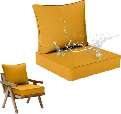 Tuinstoelkussen - Zitkussen Buiten - Comfortabel Zitten - Waterdicht Afneembare Hoes - 60x50x10cm - E