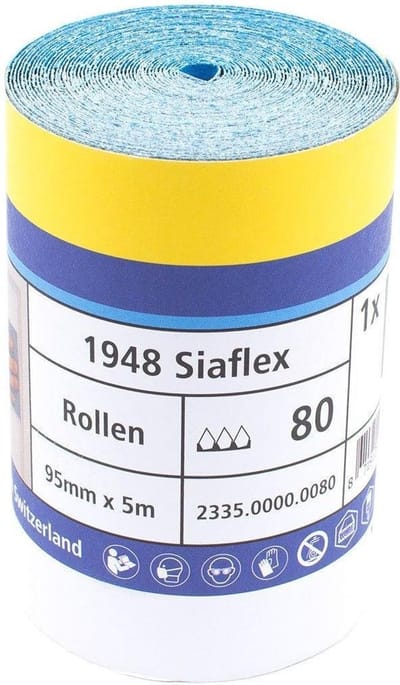 Sia siaflex schuurpapier op rol P80 - 95 mm. x 5 meter
