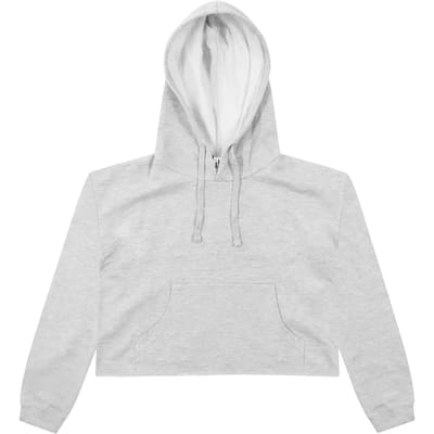 Just Hoods Women´s Cropped Hoodie JH016 - Heather Grey - L