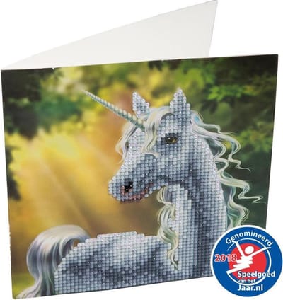 Diamond Painting Crystal Card Kit® Sunshine Unicorn - 18x18cm