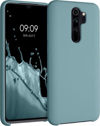 kwmobile telefoonhoesje geschikt voor Xiaomi Redmi Note 8 Pro - Hoesje met siliconen coating - Smartphone case in Arctische nacht