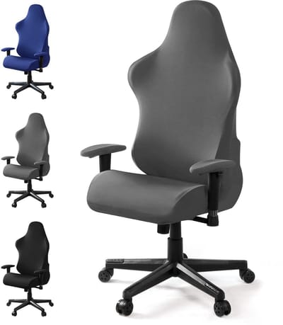 Stoelhoes Elastisch Stoelhoezen Moderne Stoelhoes Stoelbekleding Wasbaar Verwijderbaar Bureaustoelhoes Voor Computer Liggende Racing Stijl Kantoorstoel (Zonder Stoel) -Grijs