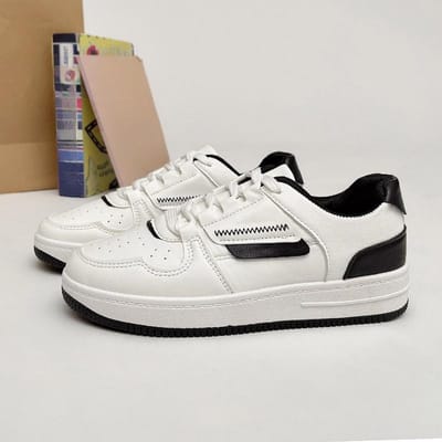 Boardschoenen Kinderen Lente en Herfst Nieuwe Ins Tide Veelzijdige Platform Student Sport Kleine Witte Schoenen Ins Tide 40 zwart