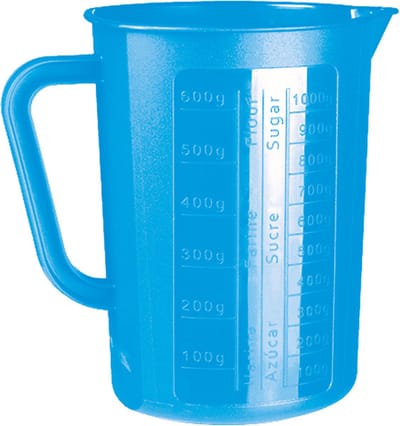 Juypal keuken maatbeker/mengbeker - kunststof - blauw - 1400 ml