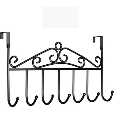 Hanger Deur Achterkant Gatloos Haak Hanger Hanger Deur Muur Hanger Sterk Niet-markerend Kleding Hoed Haak zwart