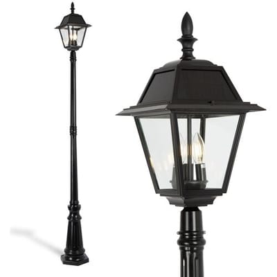 KS Verlichting Vincenza Solar Lantaarn Zwart