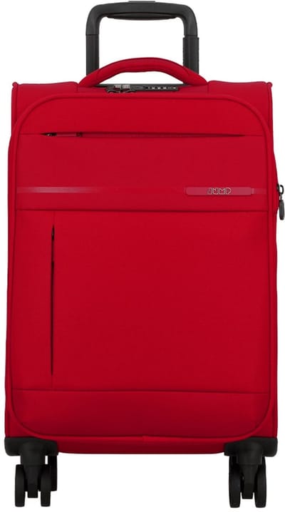 Jump Monthélys 4 wielen Cabinewagen 55 cm met uitbreidingsplooi - Zachte bagage - Combinatieslot - red