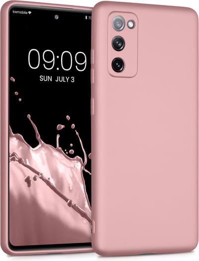 kwmobile telefoonhoesje geschikt voor Samsung Galaxy S20 FE - Hoesje voor smartphone - Back cover in metallic roségoud