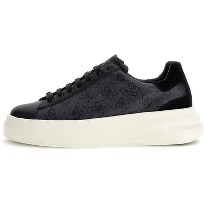 Monogram Platform Sole Sneakers - Black