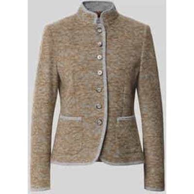 Blazer van katoenmix met opstaande kraag