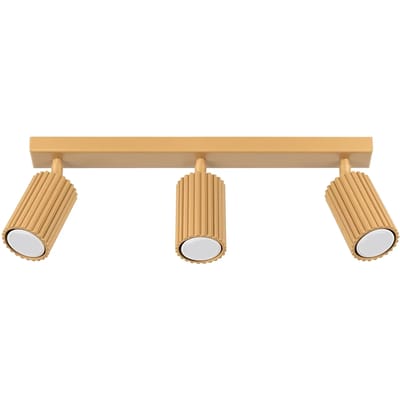 Sollux Lighting Plafondlamp Karbon - GU10 - gouden - aluminium - 16.5x45x6.5cm