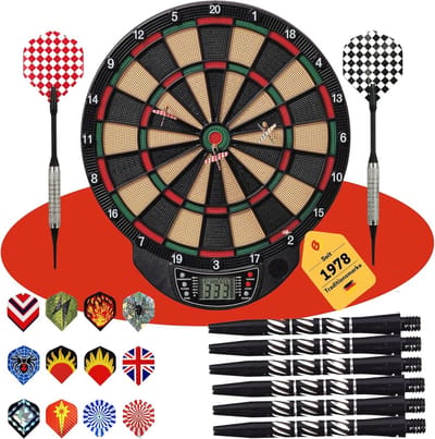 Elektronisch Dartbord Set met 6 Dartpijlen, Aluminium Shafts en Accesoires