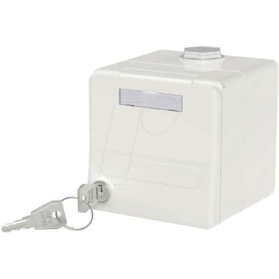 Metz Connect IP44 Modul-Aufputz-Gehäuse mit Klappdeckel und Schloss Behuizing Opbouw (op muur) Zuiver wit