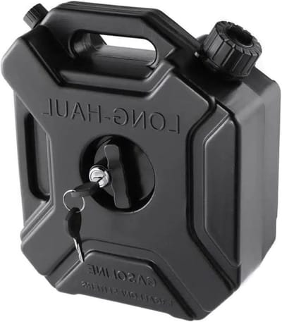 Universele Jerrycan - Brandstoftank Container - Reserve Brandstof Opslag - Ingebouwde Slang - 3L of 5L - Zwart