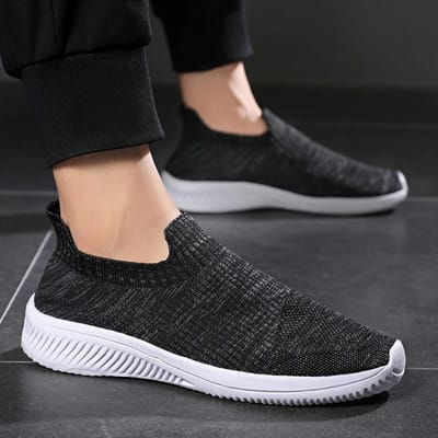 Ademende Heren Wandelschoenen Outdoor Lichtgewicht Heren Loafer Zachte Flexibele Heren Casual Schoenen Mode Schoenen Sneakers 39-46 39 beige