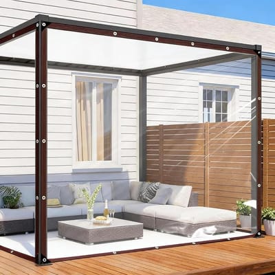 Waterdicht Afdekzeil - Beschermhoes Doek - Buiten Beschermen - Transparant PVC - 140 x 250 cm - Kleurloos